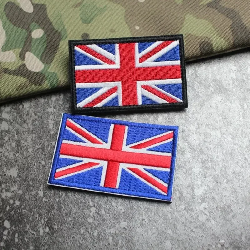 Vlajka vo Veľkej Británii výšivka v Anglicku Patch Hook and Loop Veľká Británia National UK GB Flags Patchs vyšívané odznaky