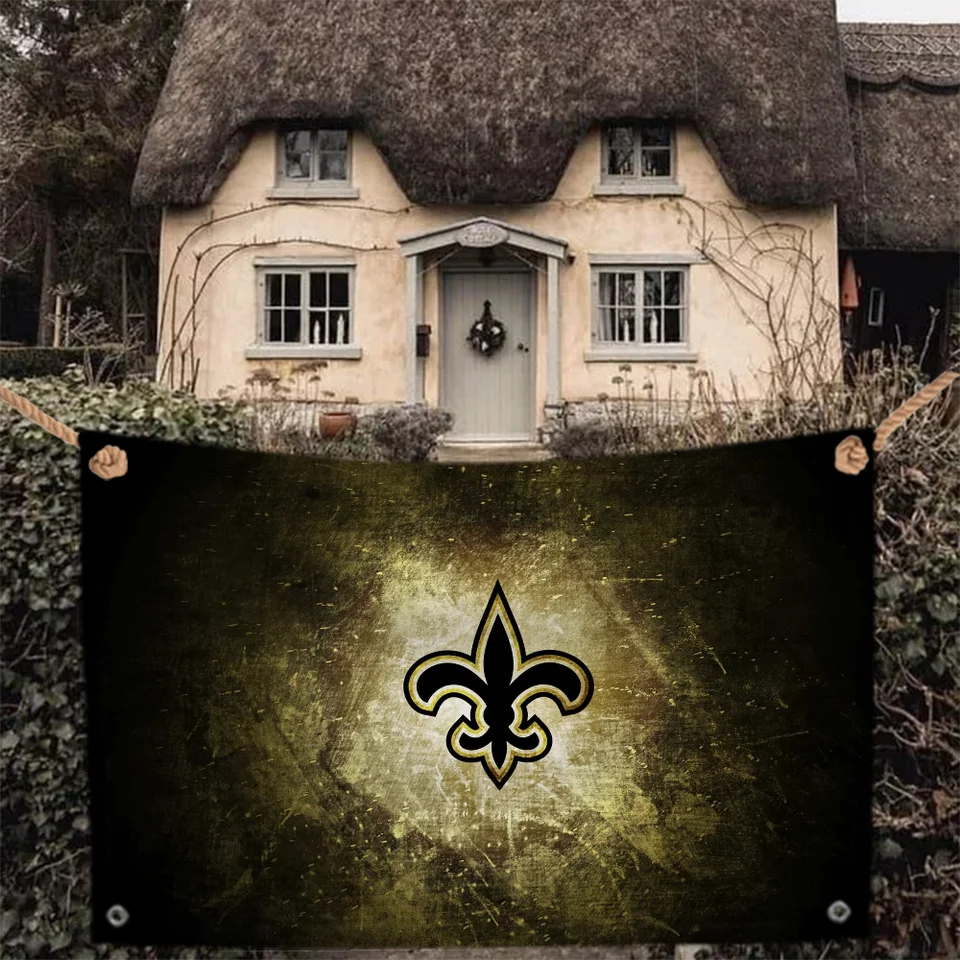 Vlajka z dvojitého penetrácie New Orleans Saints Outdoor Decor Dom Home Garden Flags pre spálne vlajky na zavesenie tapisérie Custom Fall