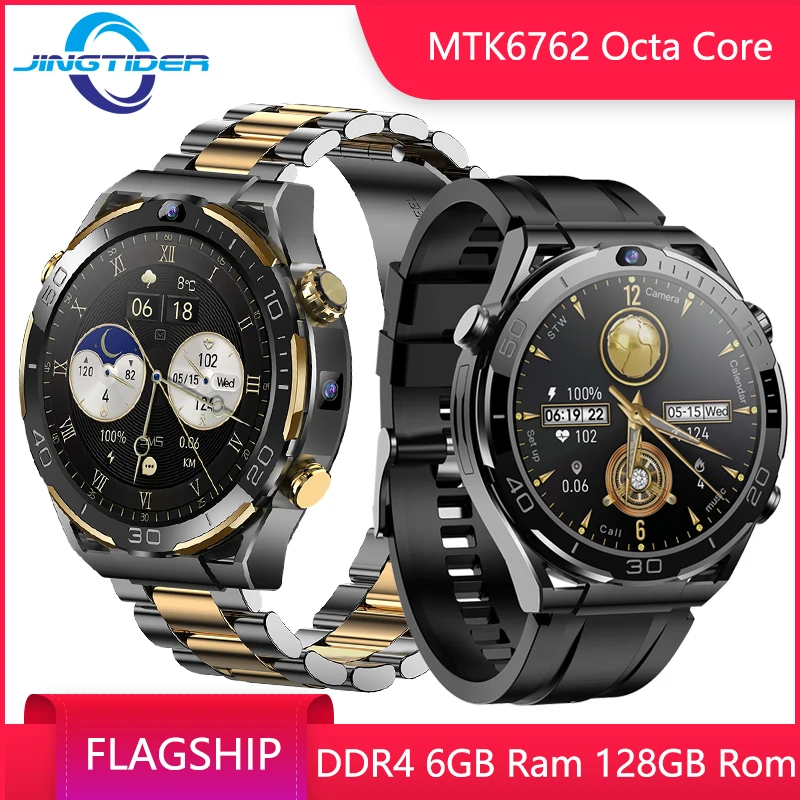 [Vlajková loď] JT7 4G SmartWatch Android 10 OS MTK6762 OCTA Core Veľký 6 GB RAM128GB ROM Men Smart Watch Dual Cameas 5G WiFi GPS