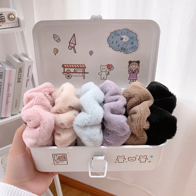 Vlasové laná plyšové elastické scrunchies Hairbands for Women Fashion Bow Hair Gu Guma pásma kravata Dámy držiak na cyň