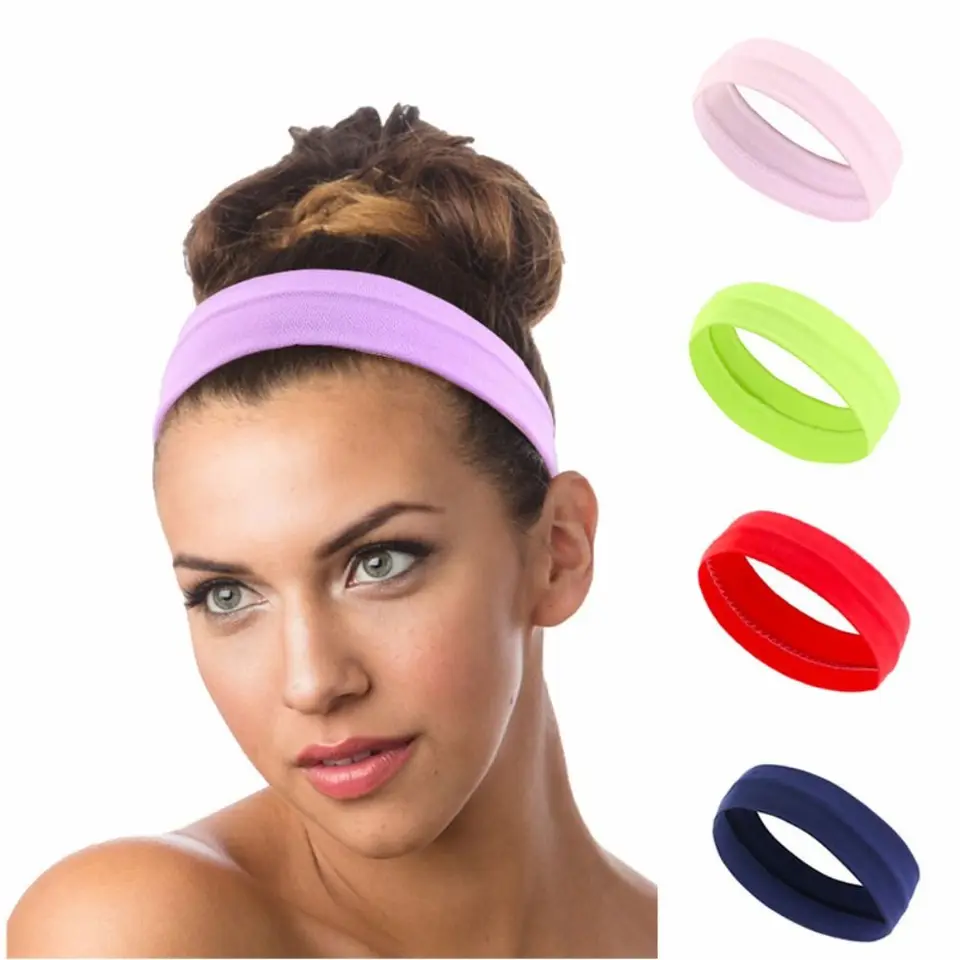 Vlasový pás Absorbujúci proti perspirácii Summer Hairband Čistá farba čele