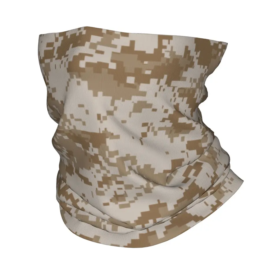 Vlastná digitálna púšť zimná zimná čelenka krk Oriepenie mužov Men Ženy lyžiarska trubica šál vojenská armáda maskovacia tvár bandana gaiter