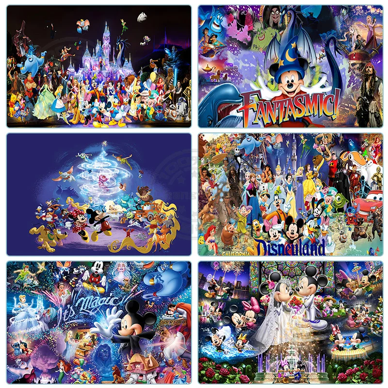Vlastná karikatúra Mickey Minnie Mouse Donald Duck Happy Birthday Pozadie dekorácie vinylové látky Kady pre bábätká Banner