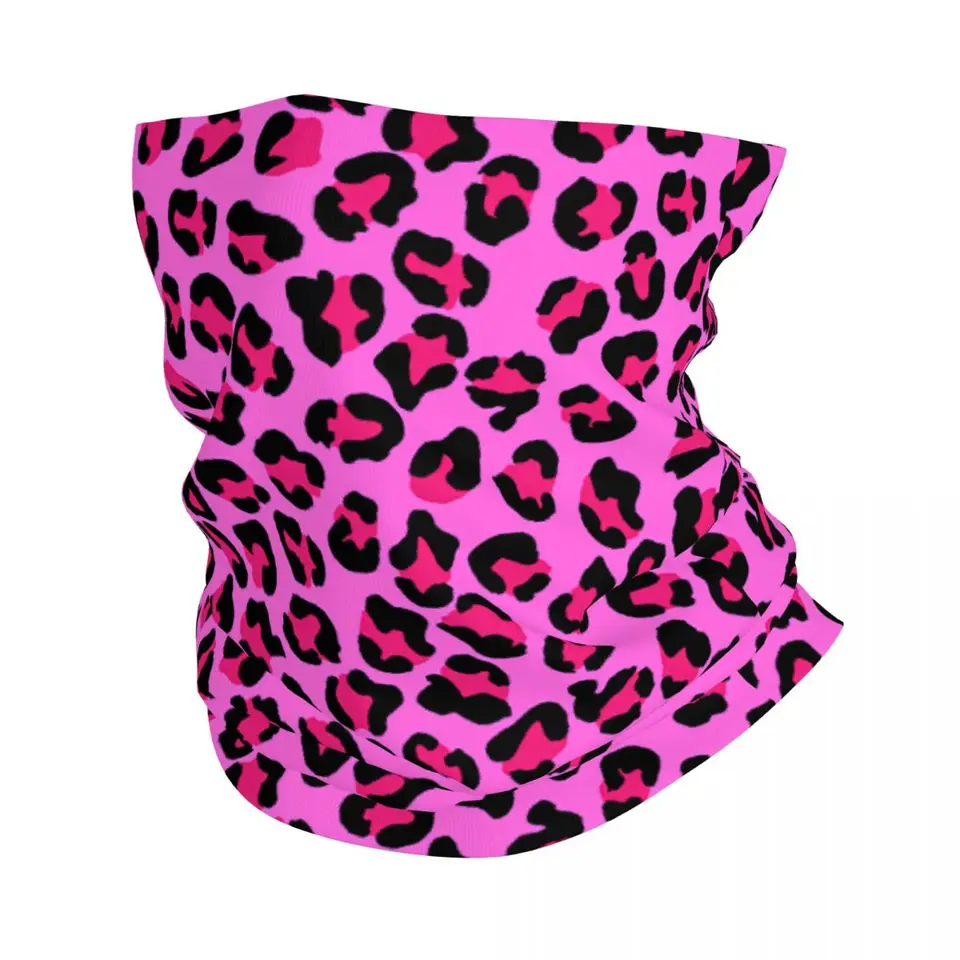 Vlastná leopardová gepard, plynulý vzor krk gaiter uv tvár štít zimné zvieracie pokožky tlačené škvrny šál Bandana šál na turistiku