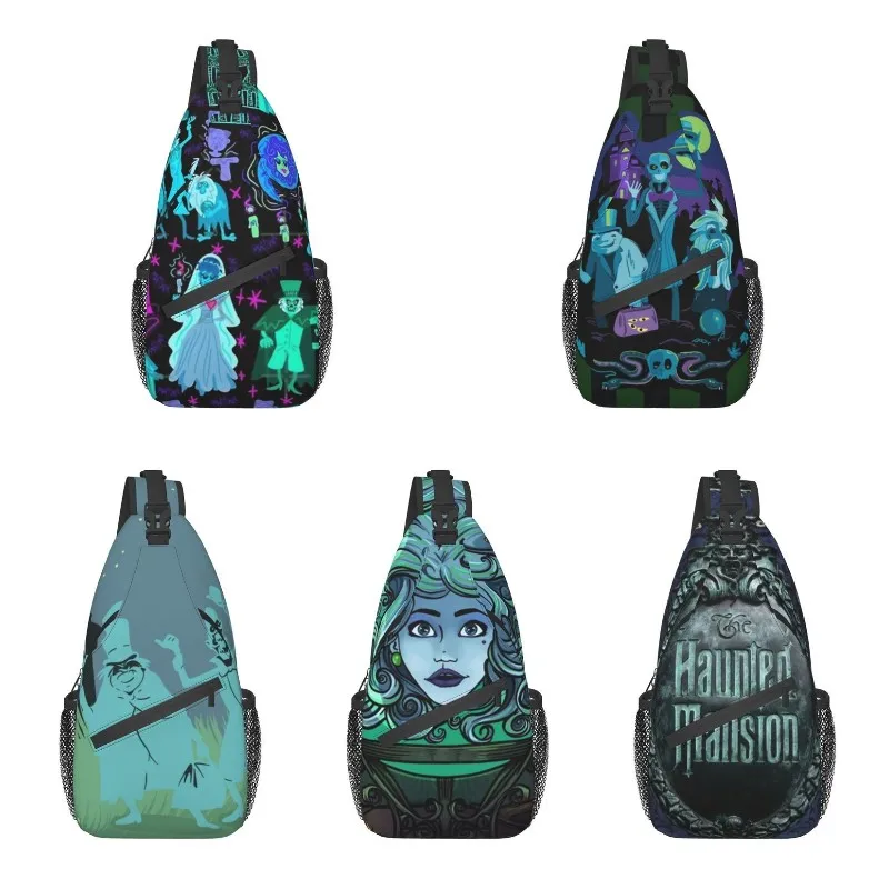 Vlastná madame leota strašidelná kaštieľové tašky Muži Cool Halloween na hrudi na ramene Crossbody batoh