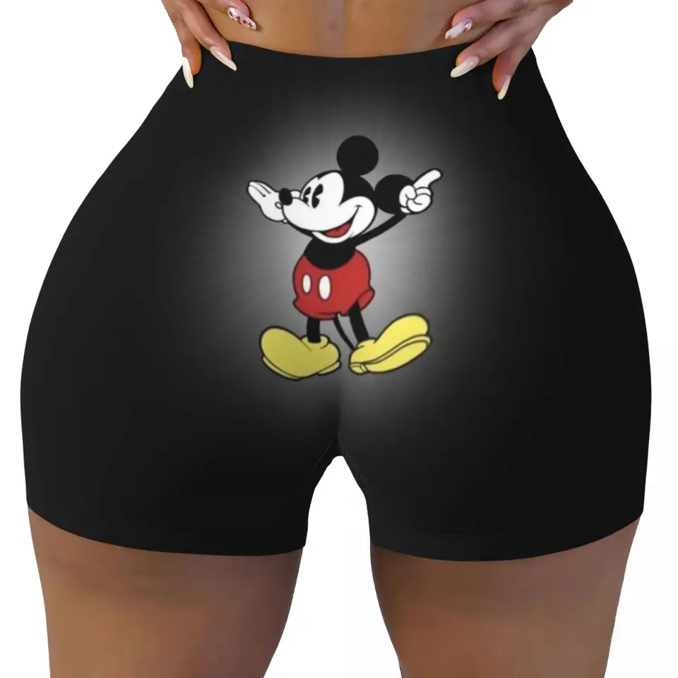 Vlastná Mickey Mouse volejbalová cyklistická telocvičňa Shorts Women Athletic Workout Yoga Shorts