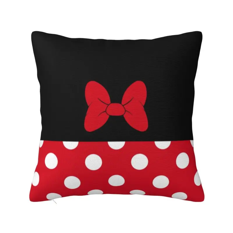 Vlastná Minnie Mouse Cartoon Polkadot Anime Modern Throw vankúš poťahuje kryt vankúšov