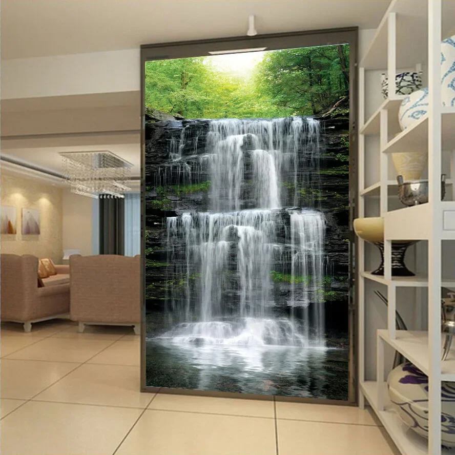 Vlastná nástenná maľba Papel de Parede 3D vodopád krajina obývacia izba Vstupné fotografie pozadie nástenné papiere domáce dekorácie tapeta