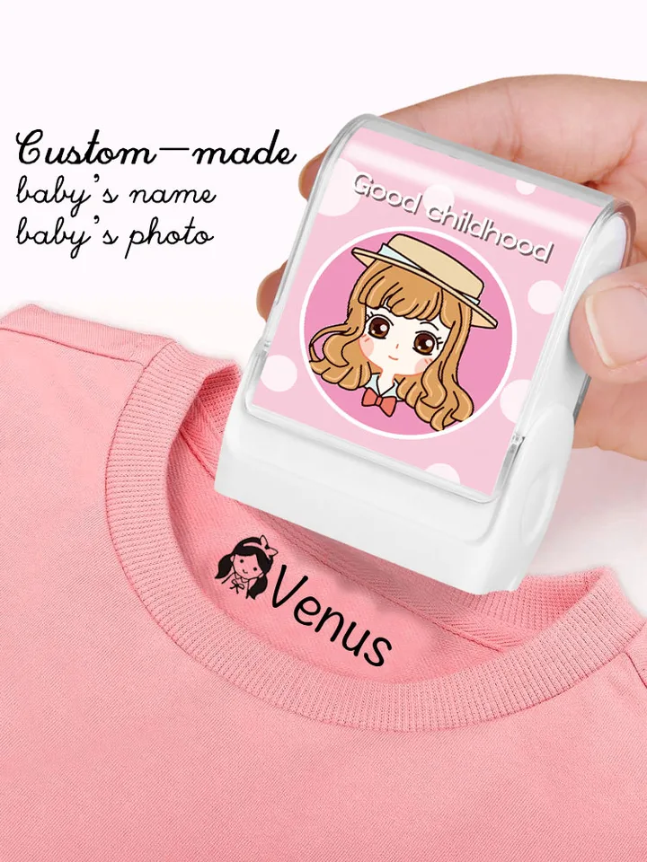 Vlastná pečiatka pre oblečenie DIY Logo Názov známky pre oblečenie chlapcov pre dievčatá Študent Prispôsobené pečať pre nakupujúceho bez fade 00