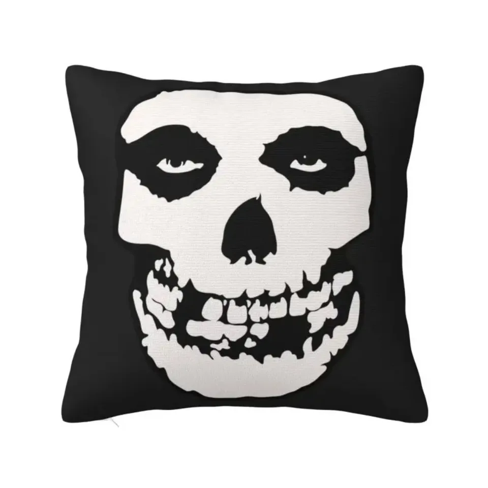 Vlastná rocková punková skupina misfits lebka tvár luxusný hodenie vankúšov kryt vankúš na ťažký kov vankúš