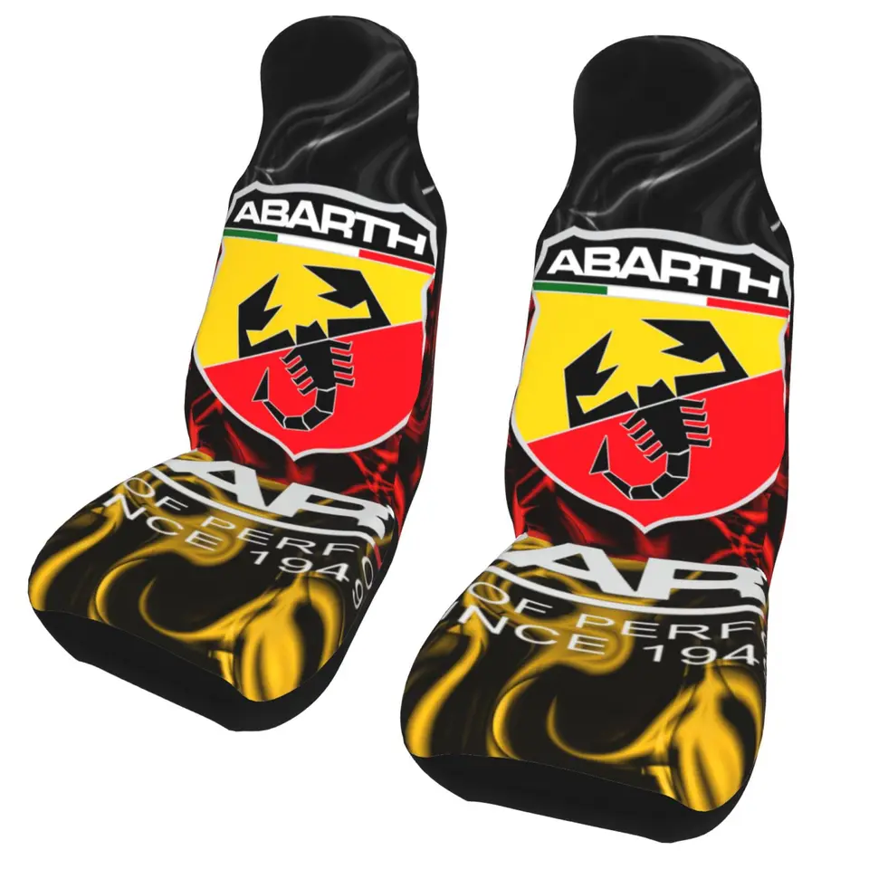 Vlastná tlačiareň Automobile sedadla Nemecká vlajka Abarth Cool Logo Sedadlá pre autá Univerzálne sa hodí do väčšiny krytov autosedačiek