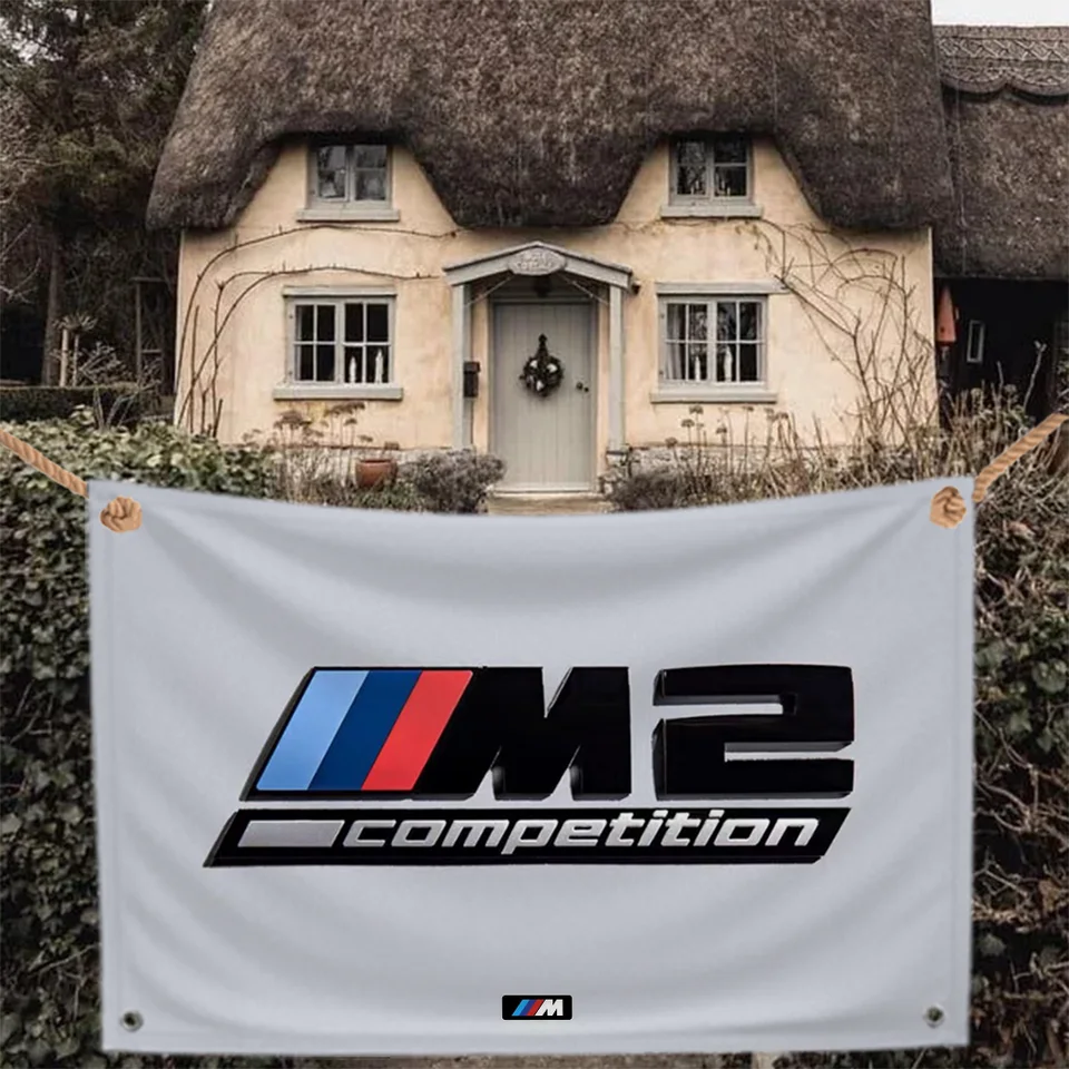 Vlastná vlajka na zavesenie dvojitej penetrácie Vlajka BMW Domáca záhrada Tapestry pádové dekorácie Vlajky Vonkajšie spálne dekorácie Bannery