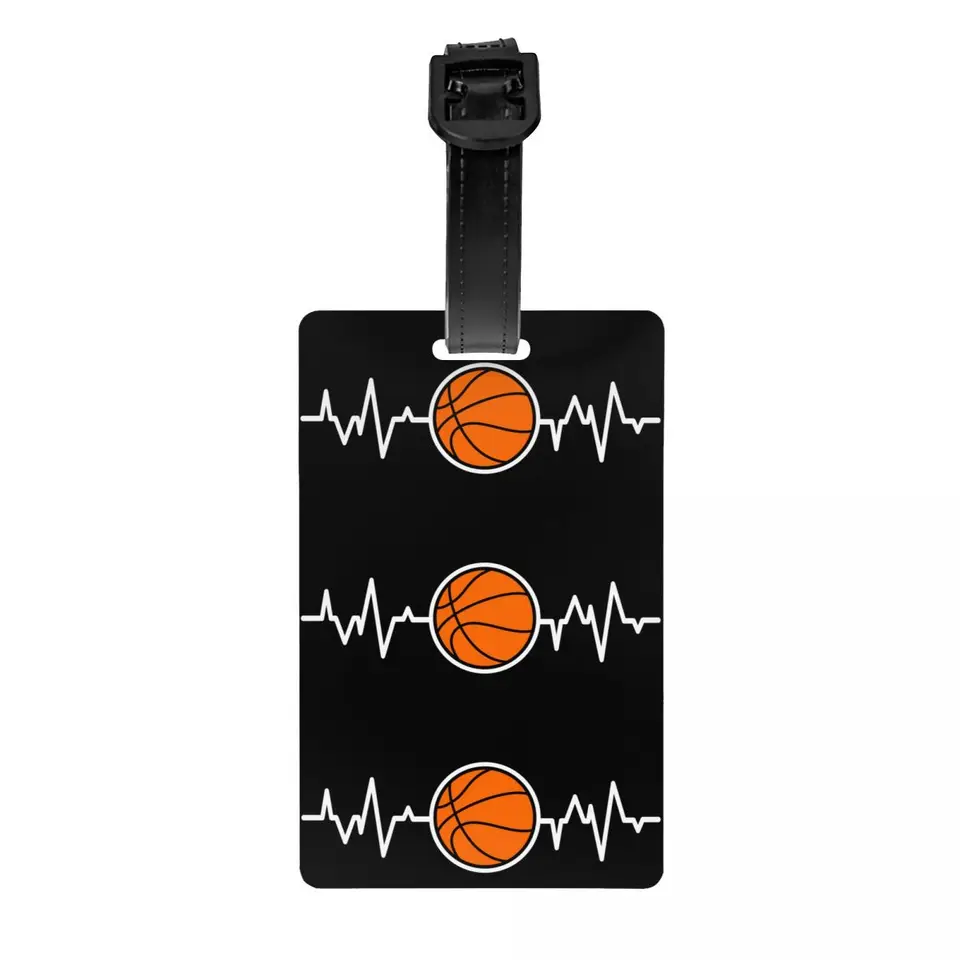 Vlastná značka batožiny v basketbale srdca s menom Card Card Cover Cover ID štítok pre kufr