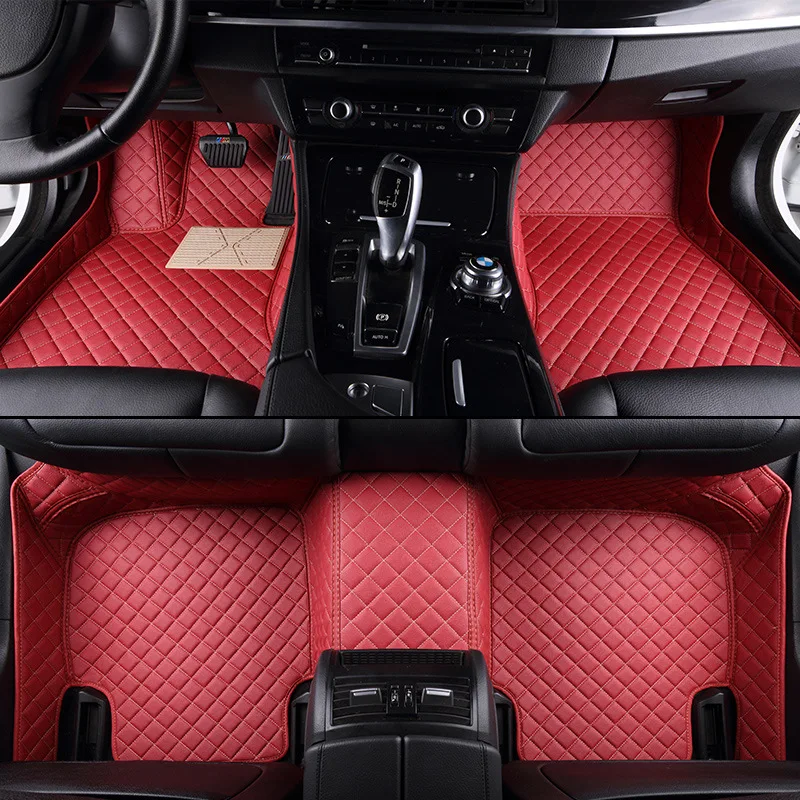 Vlastné automatické luxusné kožené podlahové podlahy pre Corvette C7 2014 2015 2016 2017 2018 CAR ROP PLNÉ SET ŽENY Vodotesné príslušenstvo