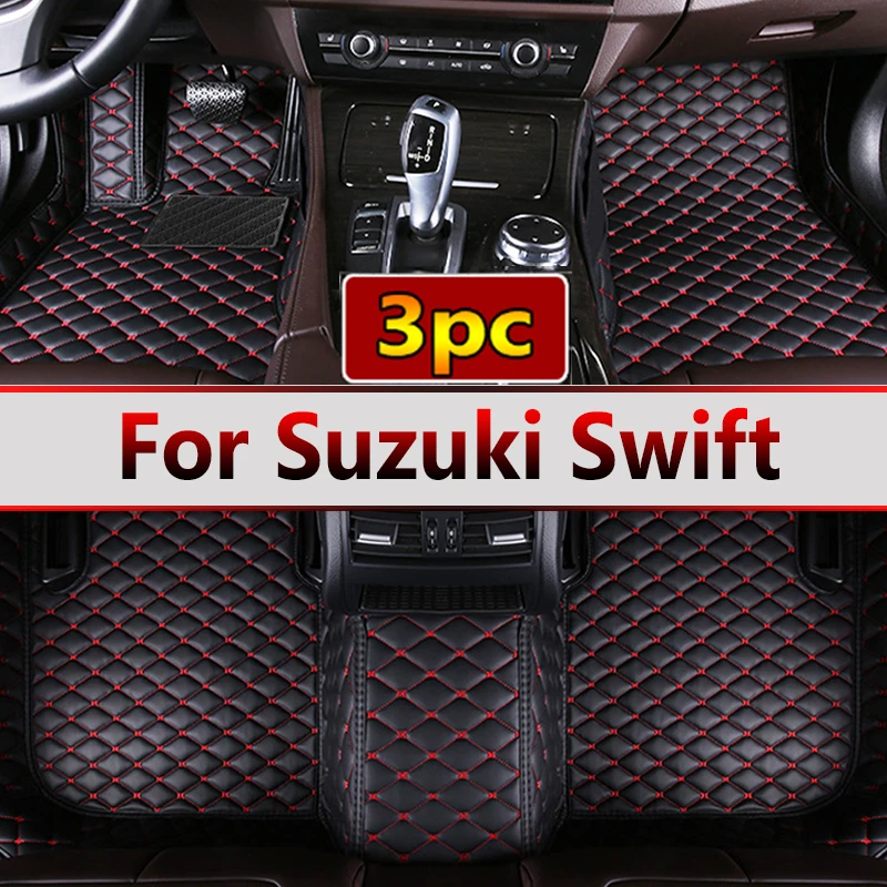 Vlastné automobilové podlahové rohože pre podlahy pre Suzuki Swift 2013 2014 2015 2016 2016 2017 Automatické luxusné kože Men Men Dámske auto Mats Plné pokrytie