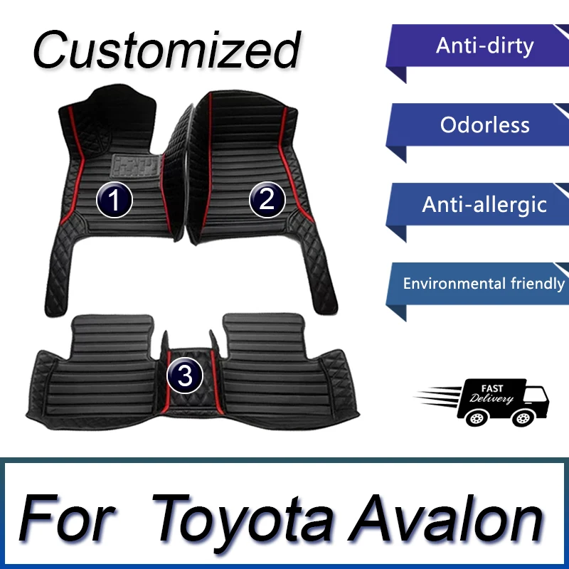 Vlastné automobilové podlahové rohože pre Toyota Avalon 2019 2020 2021 2022 Automatické luxusné kožené mužy Dámske auto Matky Plné pokrytie