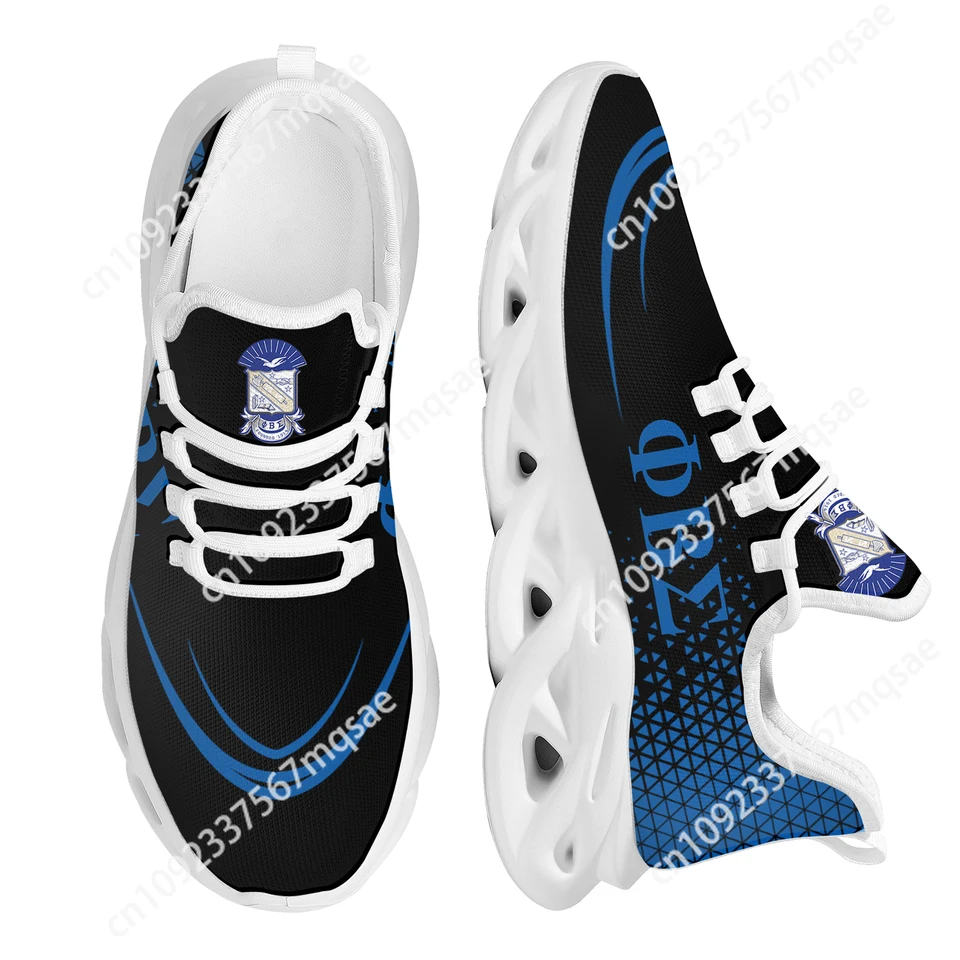Vlastné dámske topánky Ľahké šnurovanie tenisiek Phi Beta Sigma Print Non-Stric Platform Shoes topánky Lightweight Zapatos