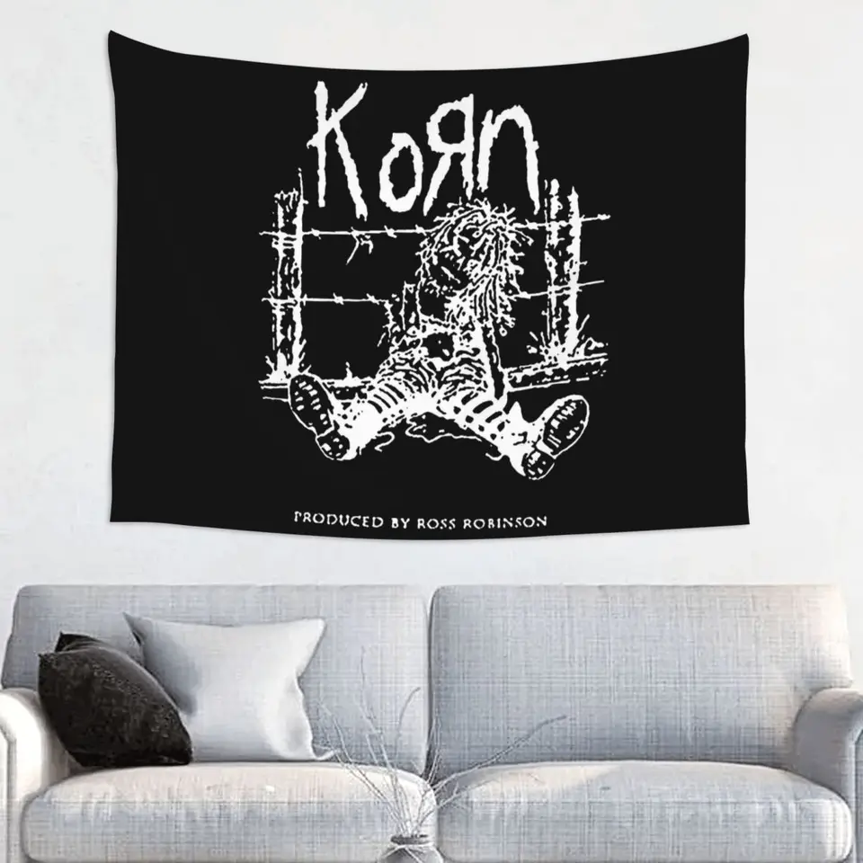 Vlastné Korns Heavy Metal Hudba Hard Rock Roll Hippie Tapestry for Obýva