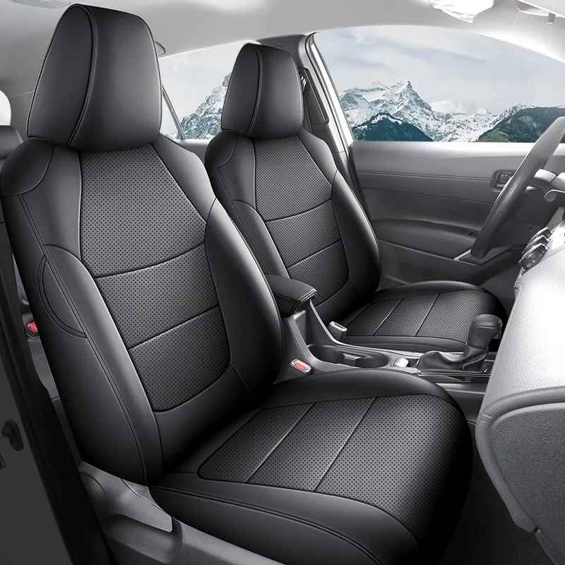 Vlastné krytiny autosedačiek 5 sedadiel pre Toyota RAV4 2019 2020 2021 2022 2023 2024 RAV4 RAV4 Vodotesný kožený vankúš na autosedačky