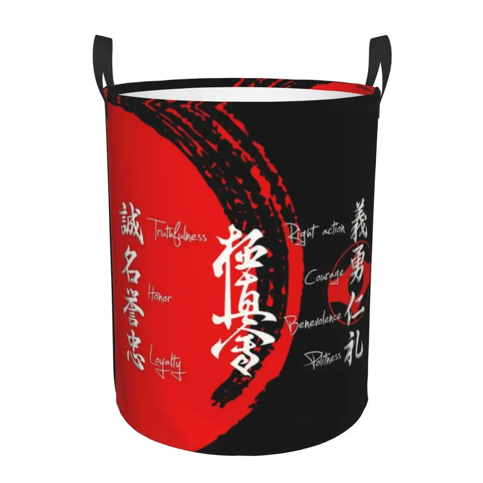 Vlastné kyokushin karate bushido Hodnoty práčovne prekážajú veľké úložné košíky bojové umenia Girls Boys Hray Organizátor