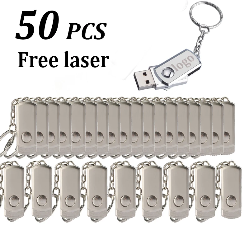 Vlastné logo 50ks továreň Veľkoobchod Pendrive USB 16 GB 32 GB 64 GB 128 GB USB Key 2.0 USB Flash Drive tlač
