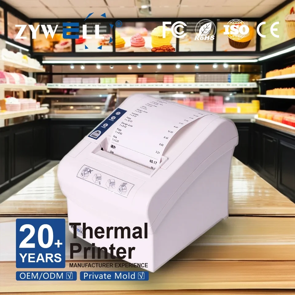 Vlastné logo 80 mm malá tlačiareň Termal potvrdenie pre tlačovú tlačovú tlačiareň v supermarkete