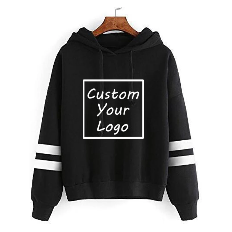 Vlastné logo DIY Text Pasppy Hoodies Friends Friends Family Design Sisters's Tlač odevov Šport harajuku pruhovaný sveter S-3XL