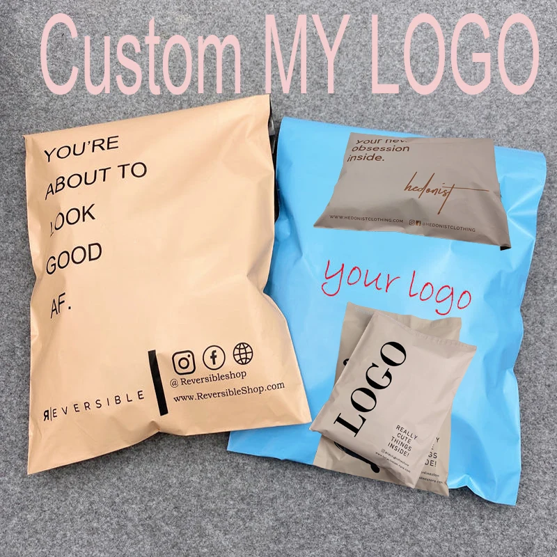Vlastné logo Print Clothing Balenie Kompostovateľné biologicky odbúrateľné poštové poštové polybagové prepravné polymailer Poly Dodávky poštových tašiek