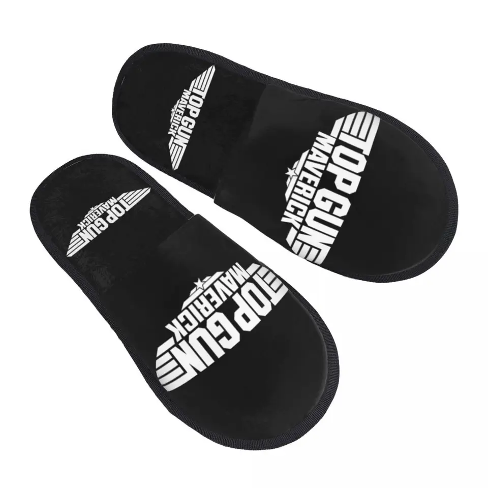 Vlastné logo Top Gun White Maverick Soft Memory Foam House Pitpers Women Film Comfy Warm Warm Anti-Skid Sole Slipper