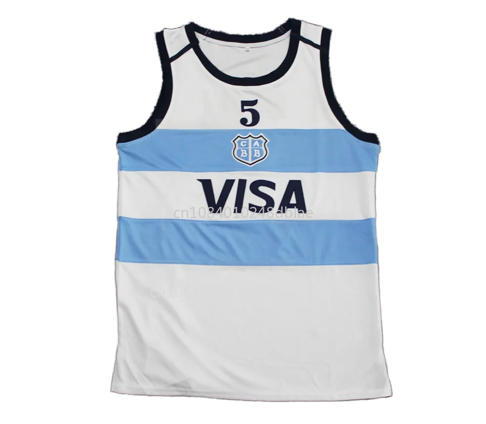 Vlastné Manu Ginobili #5 Team Argentína basketbalové dresy výšivky mládež mládež pre deti Dospelá akákoľvek veľkosť a meno