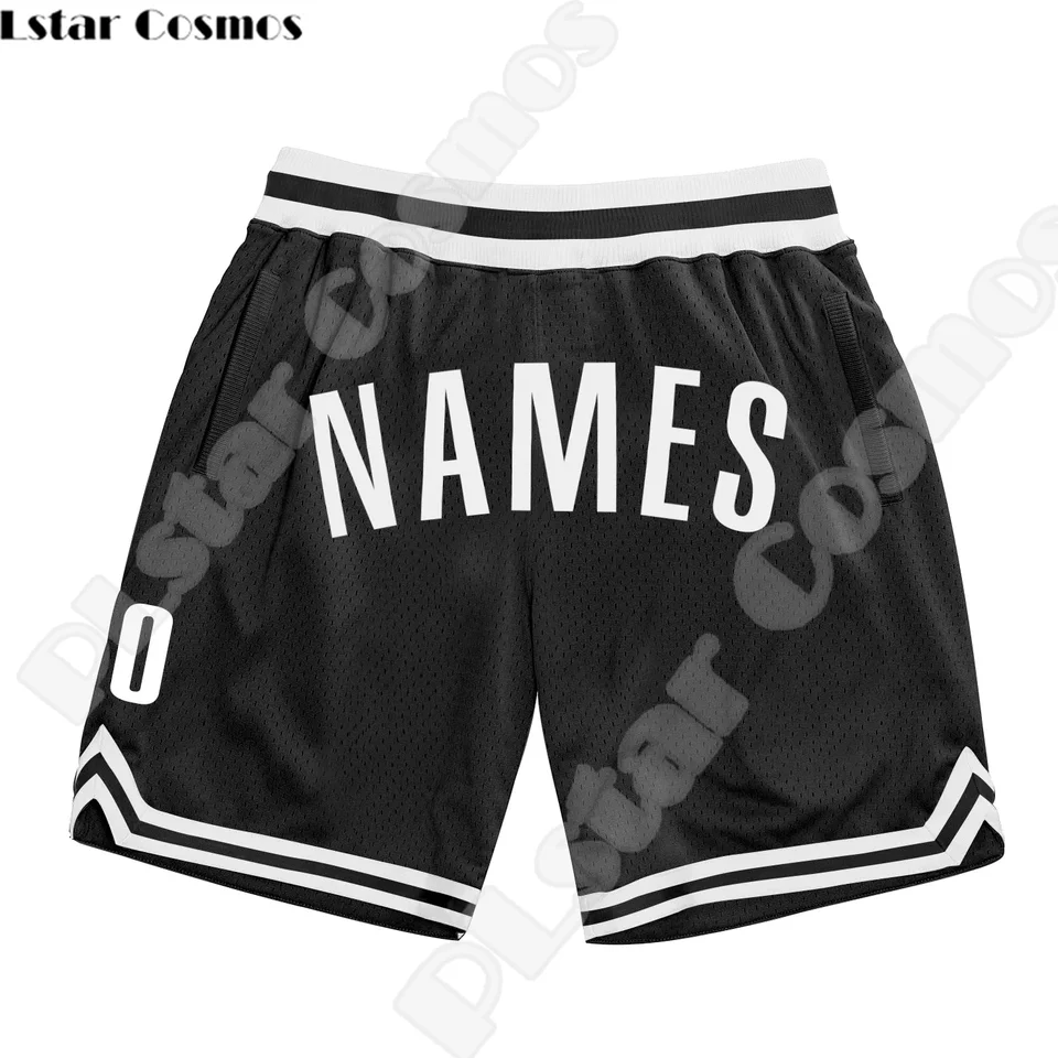 Vlastné meno DIY logo Pattern Tím Číslo basketbalových kraťasov nohavice retro priedušné sieť 3DPRINT Summer Harajuku Drop Diship A12