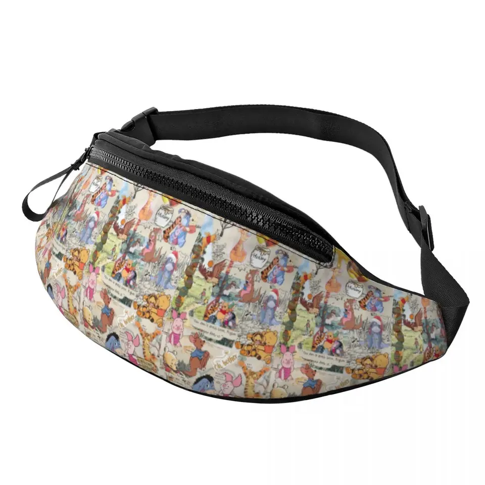Vlastné moji priatelia Tigger Pooh Fanny Pack Ženy Muži pre krížové pásové tašky na kempingové puzdro na telefónne peniaze vrecko