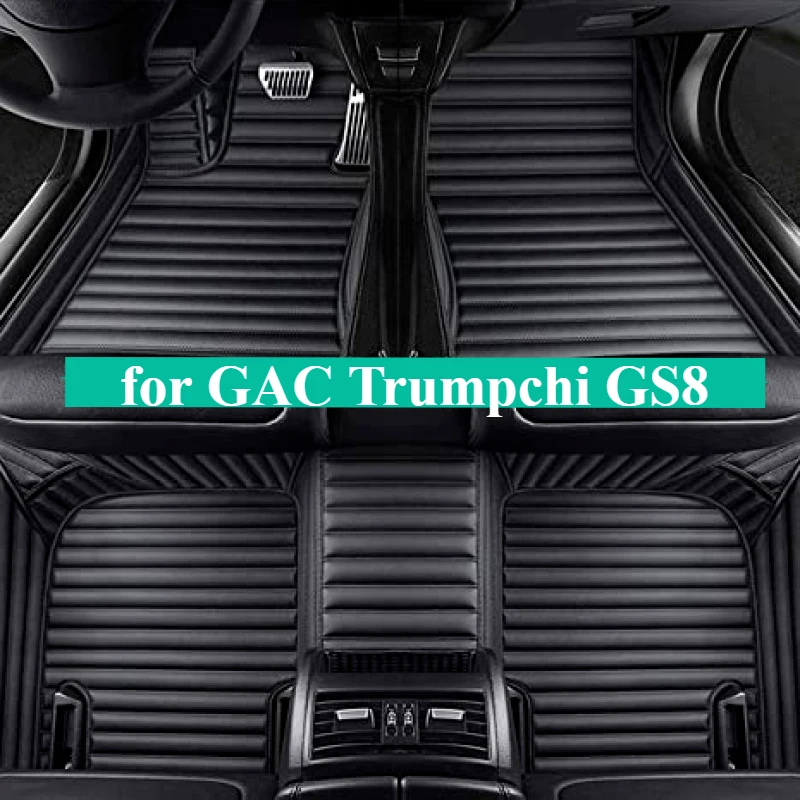 Vlastné podlahové rohože pre gac Trumpchi GS8 2017-2025 5/6/7Seats automobilové interiérové ​​doplnky automatické kožené koberce kobercov