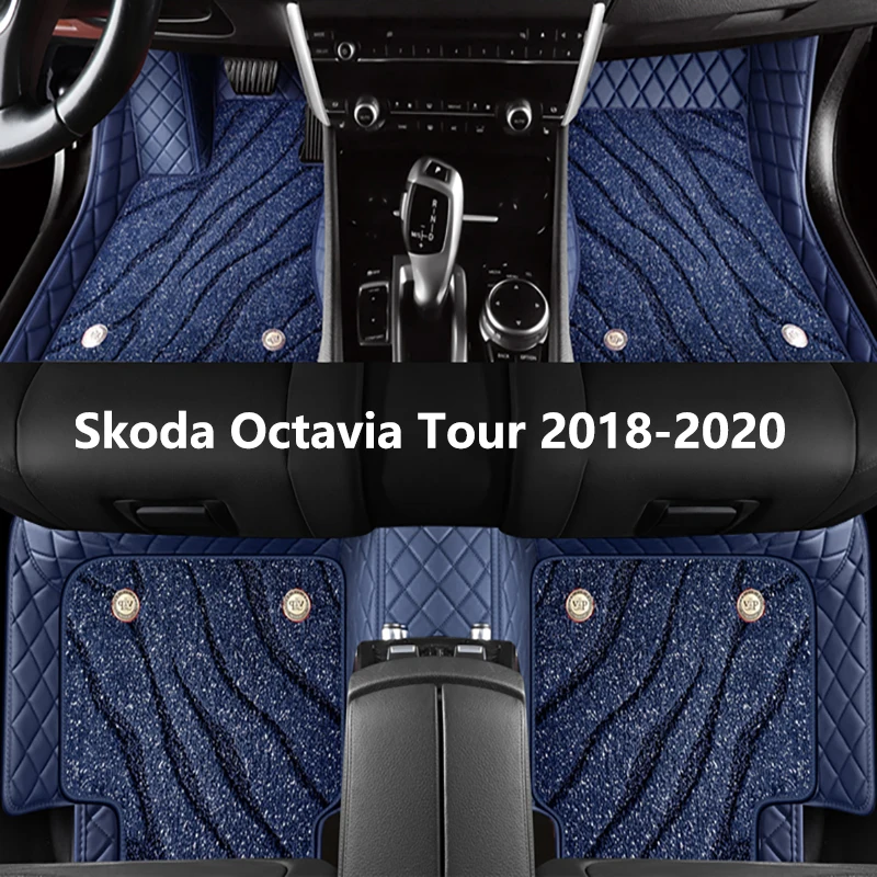 Vlastné podlahové rohože pre podlahu automobilu pre prehliadku Skot Octavia 2018 2019 2020 Vysokokvalitné automatické doplnky interiérový chránený koberec
