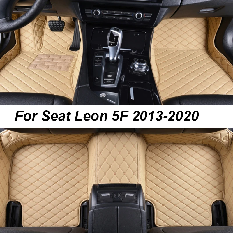 Vlastné podlahové rohože pre sedadlo Leon 5F 2013-2020 Automatické kvapky Interiérové ​​doplnky Koberce Koberce na nohy