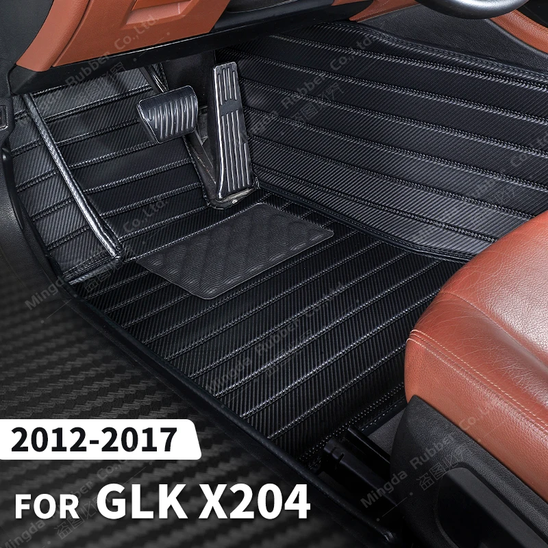 Vlastné podlahové rohože pre uhlíkové vlákna pre Mercedes Benz GLK Class X204 2012-2017 13 14 15 16 16 stopový koberec auto interiérové ​​príslušenstvo