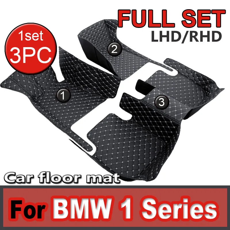 Vlastné podlahové rohože RHD CAR podlahy pre BMW 1 Series E87 2005 ~ 2011 Koberce Koberce Ochranné podložky Kožné kožené príslušenstvo pre auto 118i 118i 118D