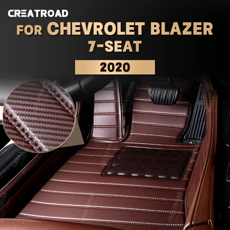 Vlastné podlahové rohože v štýle uhlíkových vlákien pre Chevrolet Blazer 7 sedadlá 2020 stôp kobercový kryt automobilového interiéru doplnkov
