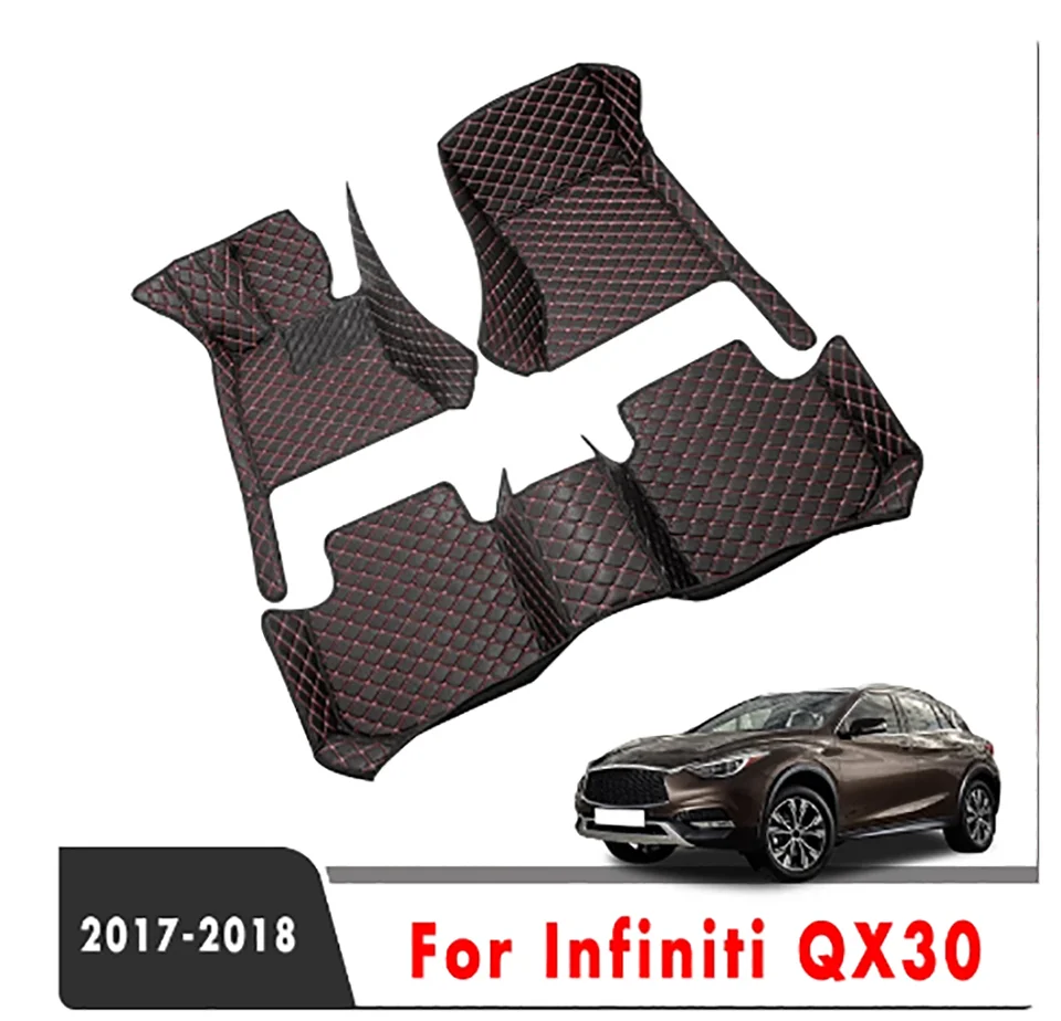 Vlastné pre Infiniti QX30 2017 2018 Vodotesné interiérové ​​príslušenstvo Footpady koberce automobilové diely pedály koberec koberec
