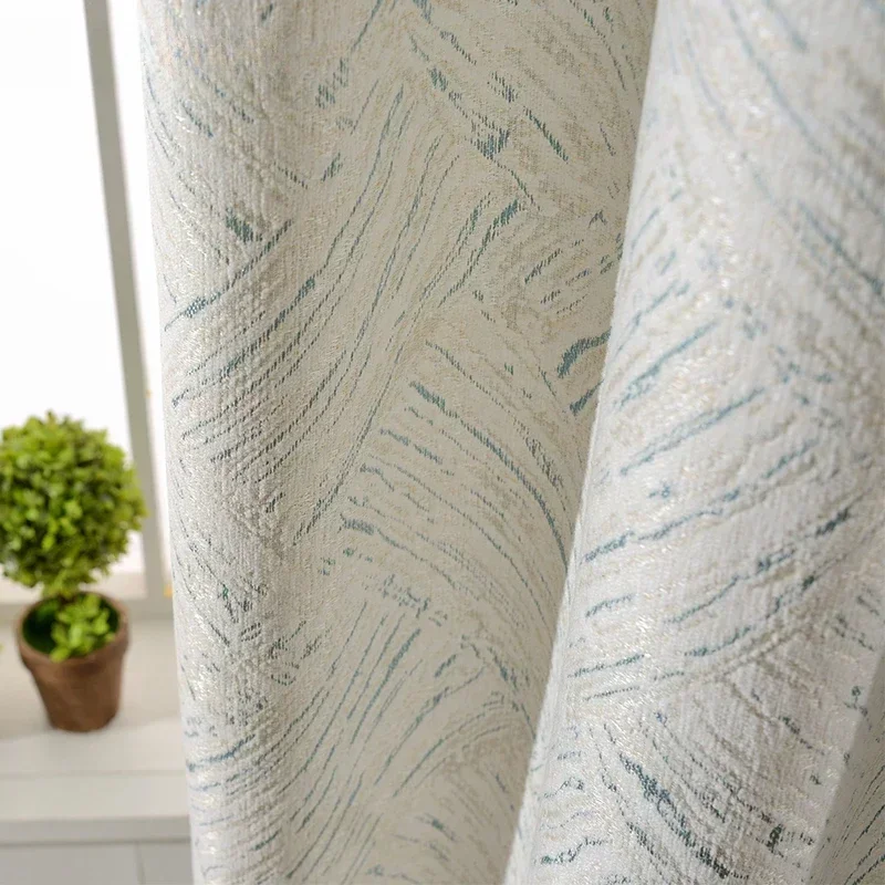 Vlastné severské minimalistické moderné chenille závesy pre obývaciu izbu spál
