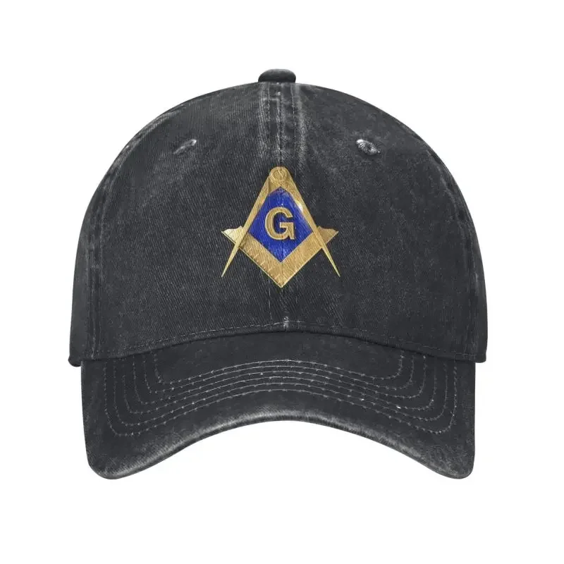 Vlastné slobodomurárstvo Gold Square Masonic Baseball Cap pre mužov Ženy nastaviteľné dospelé bavlnené klobúky outdoor Snapback klobúky