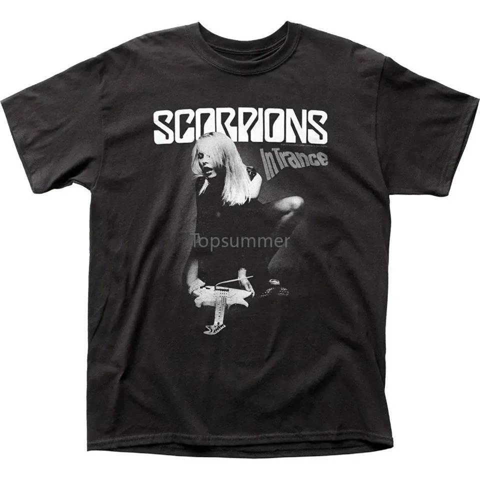 Vlastné tričko Tlače O-Neck Men s krátkym rukávom módy 2018 Scorpions in Trance Tees