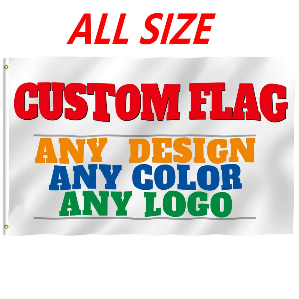 Vlastné vlajky Banner 3x5ft Graphic Custom Design Polyester Tlačená vlajka Vnútorná outdoorová reklama Banner Domáca dekorácia