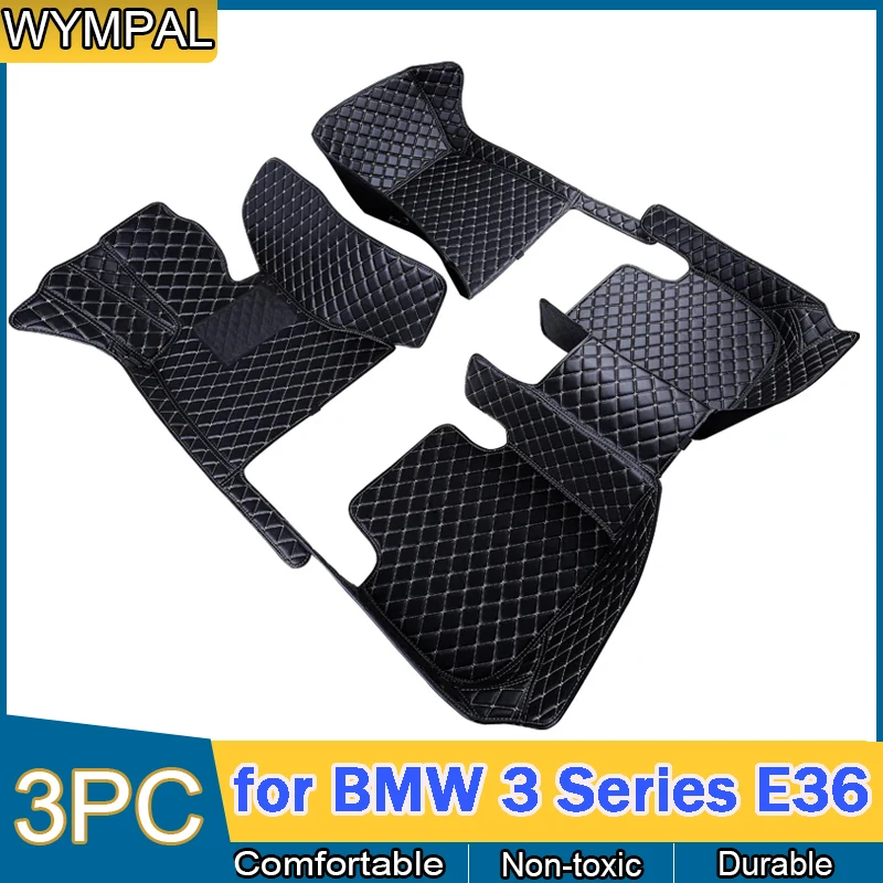 Vlastné zostrihové farby automobilových podlahových rohoží pre BMW 3 Series E36 1990-2000 E46 E90 E92 Coupe E93 Koberec interiérový príslušenstvo