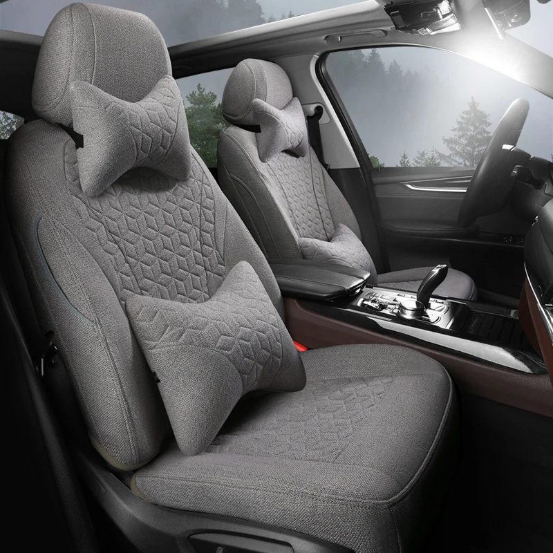 Vlastné ľanové autosedačky kryty interiéru pre VW Golf 4 1999 2000 2001 2002 2003 2004 2005 2005 Luxusné automobily Vysoko kvalitné príslušenstvo