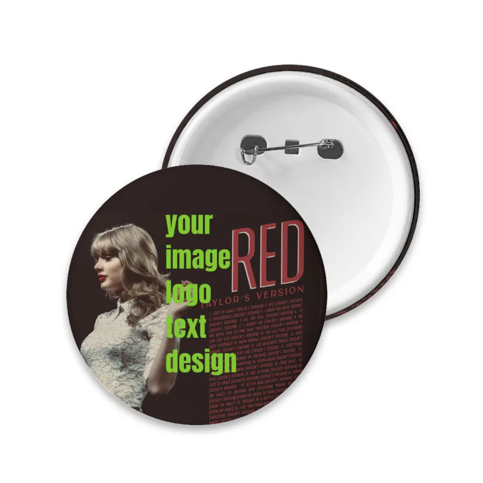 Vlastné špendlíky, navrhnite svoje vlastné osobné odznaky na tlačidlo Pinback, personalizované kolíky, kolíky na vlastné gombíky, prispôsobené kovové odznaky