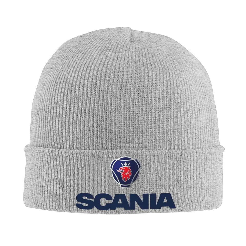 Vlastné švédske Saabs Scanias lebky čiapky čiapky unisex zimné teplé pletené klobúk dospelé automobilové nákladné autá kapota lyžiarsky