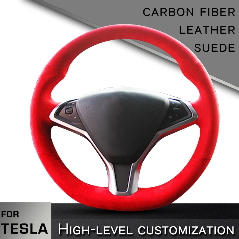 Vlastný kryt volantu automobilu pre interiér modelu Tesla Model X Model S