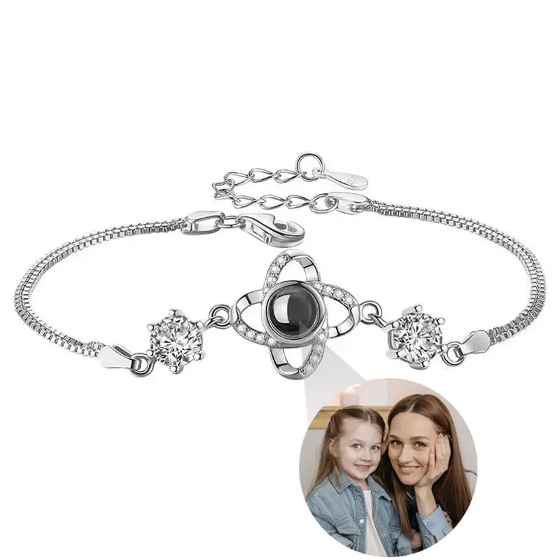 Vlastný náramok 925 Sterling Silver Projection Photo náramok Pet Pictu Osobnosť