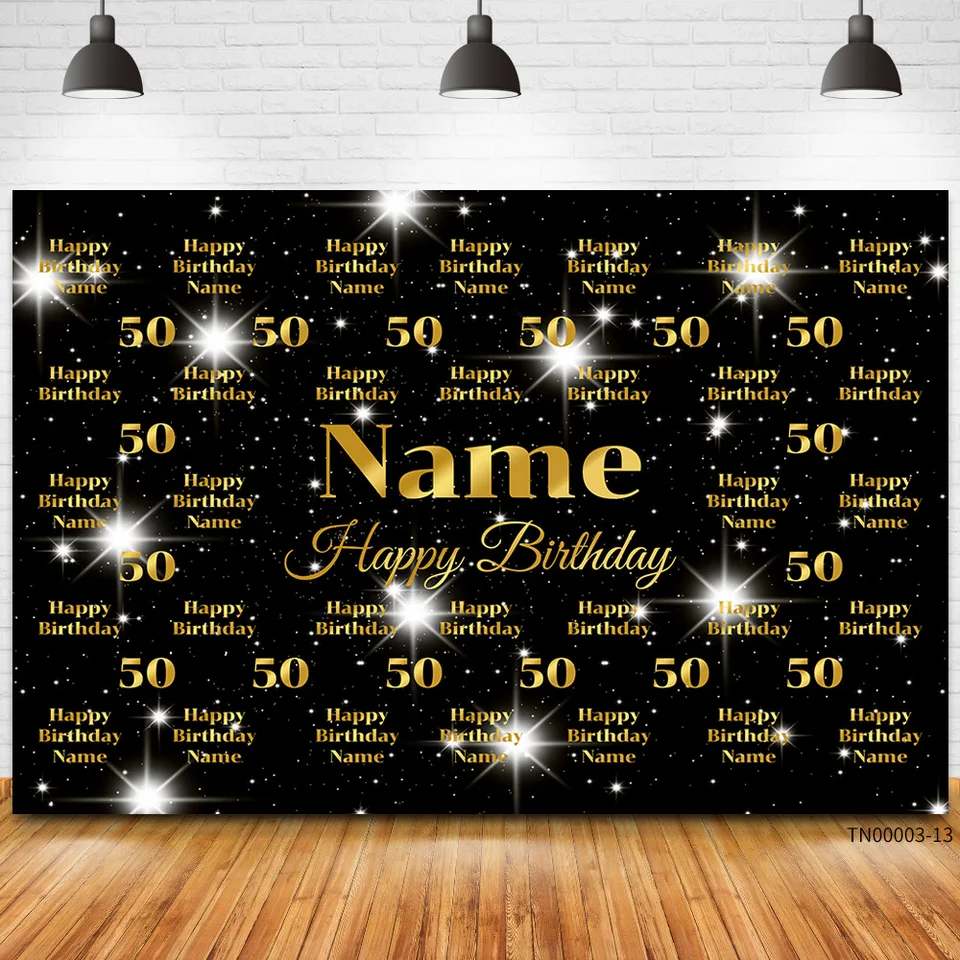 Vlastný názov Age Text Fotografie Gold Glitter